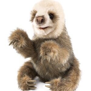 Folkmanis Baby Sloth Puppet  Moveable Mouth and all Legs *New with Tags*